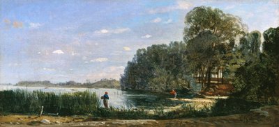 The Banks of the Seine at St.-Ouen, 1865 by Paul Camille Guigou